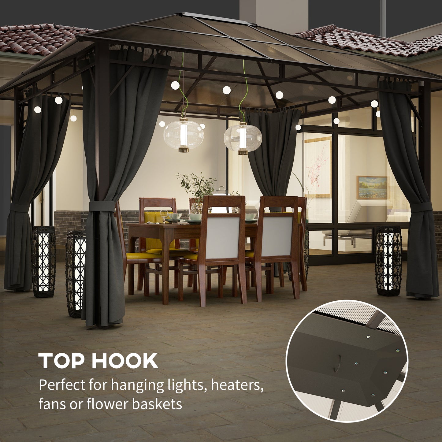 3 x 3.6m Hardtop Gazebo Canopy