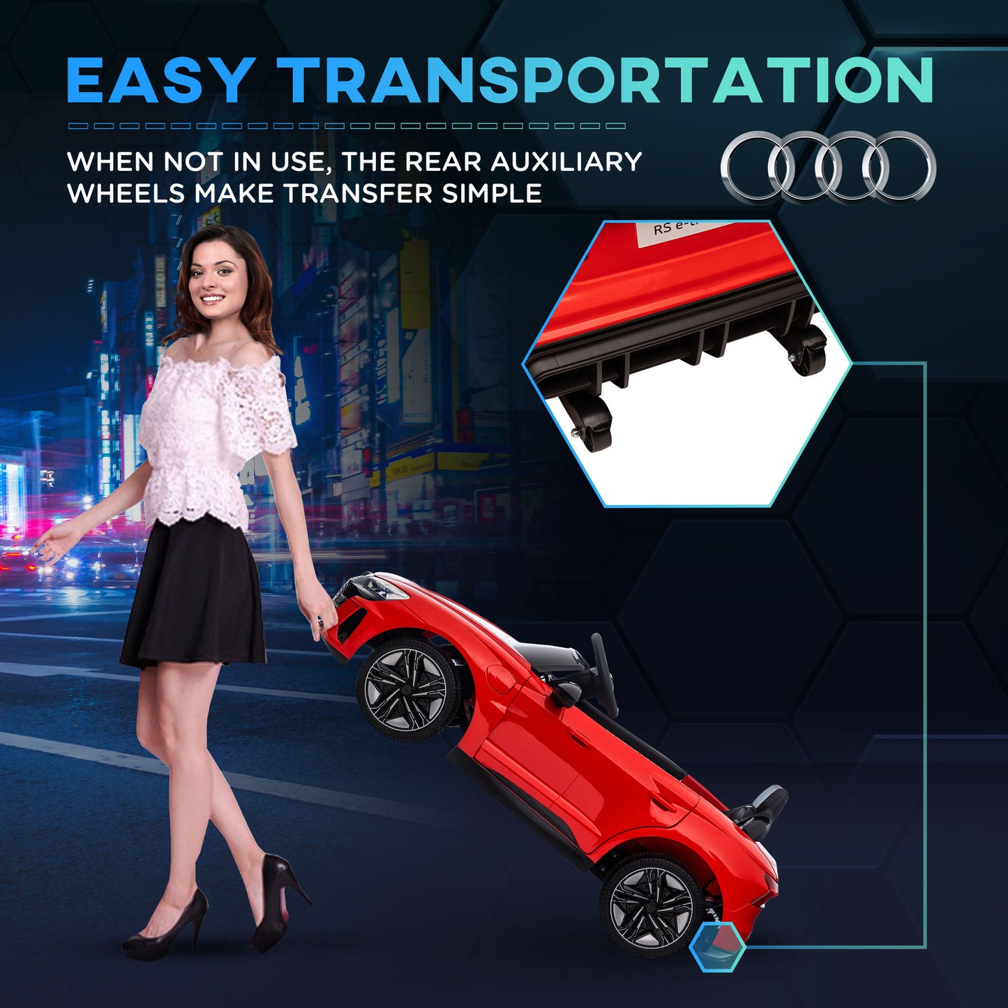 Audi Licensed 12V Kids Electric Ride-On, with Remote Control