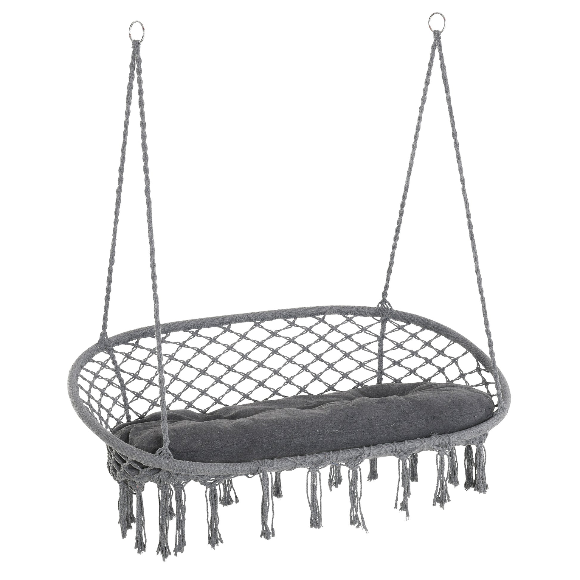 Two-Seater Boho Macrame Hammock Swing