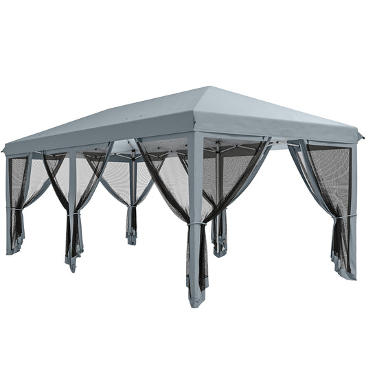 3 x 6m Pop Up Gazebo, Outdoor Canopy Shelter