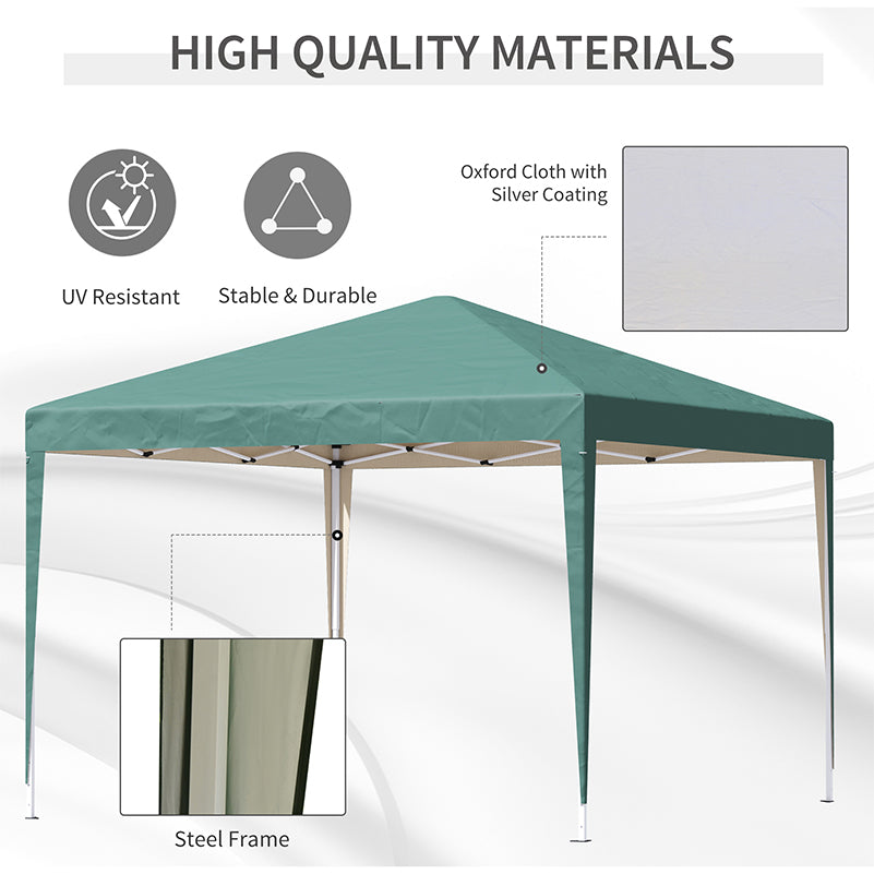 3 x 3M Garden Pop Up Gazebo Height Adjustable Marquee Party Tent