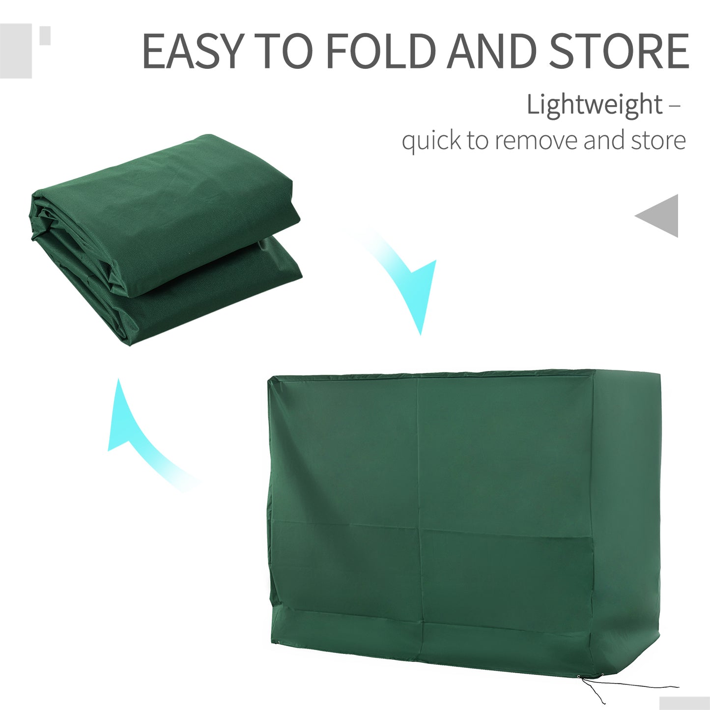3-Seat Outdoor Garden Swing Chair Protective Cover Water UV