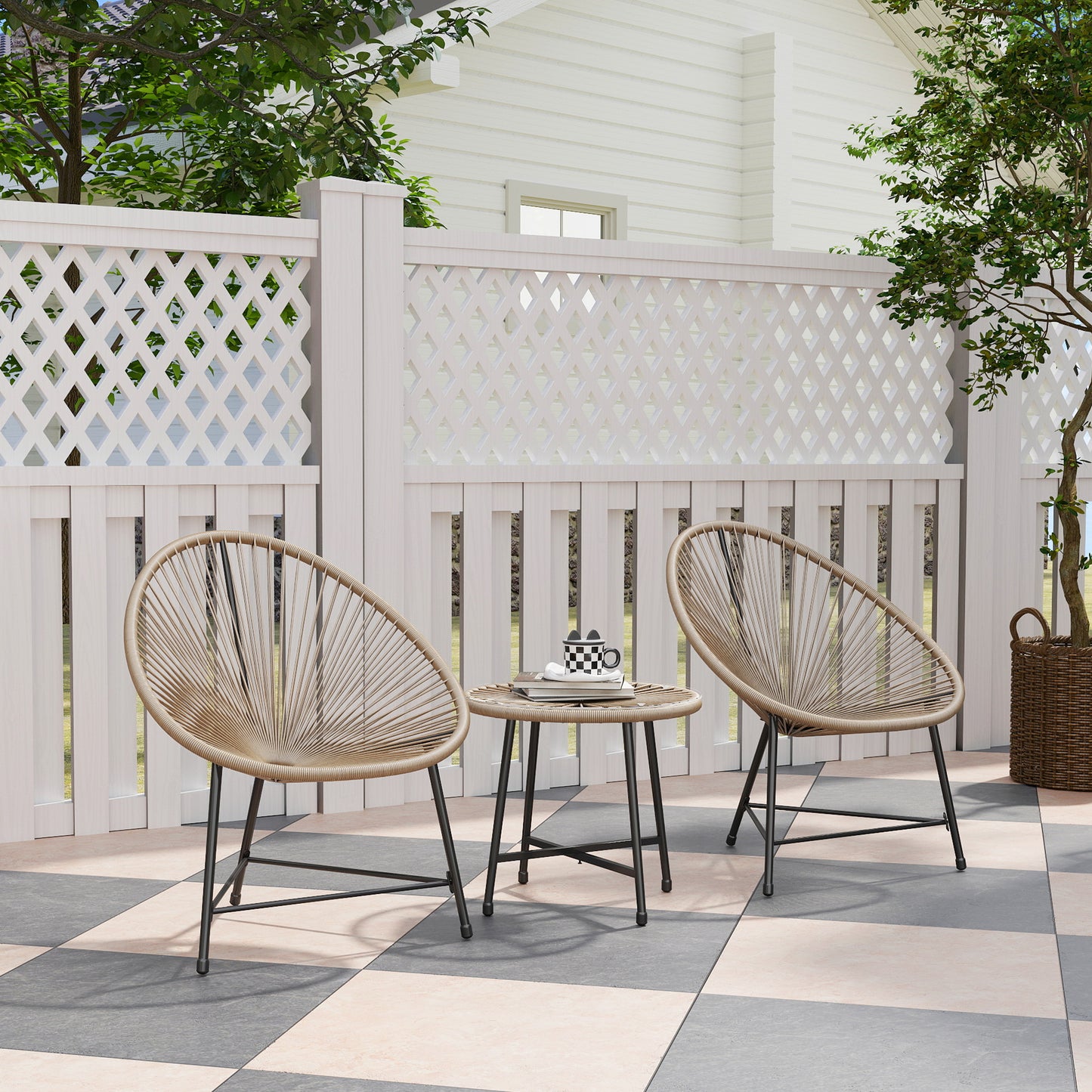 3 Pieces Rattan Bistro Set (6)