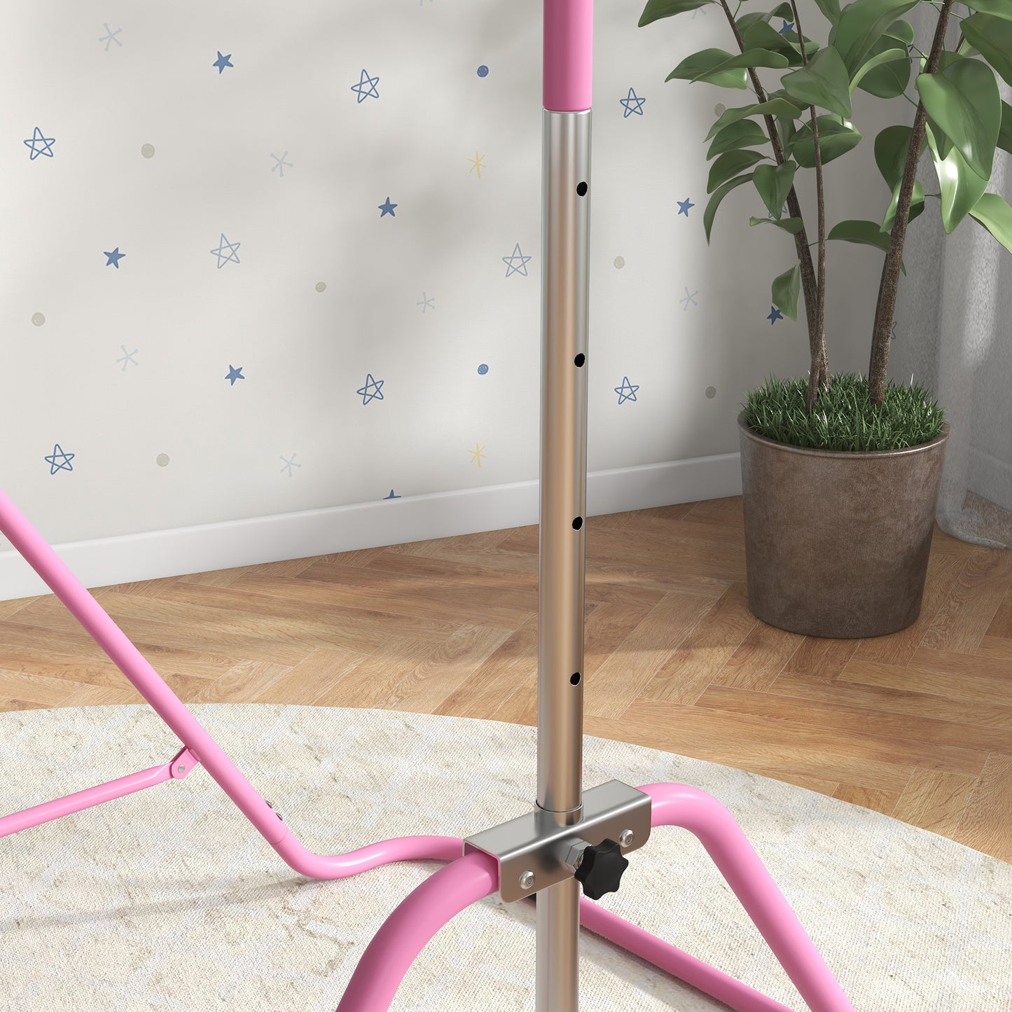 Kids Gymnastic Bar, with Adjustable Height, Foldable Horizontal Bars