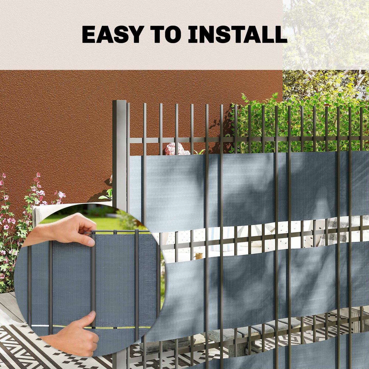 2Pcs Privacy Garden Screen Fence