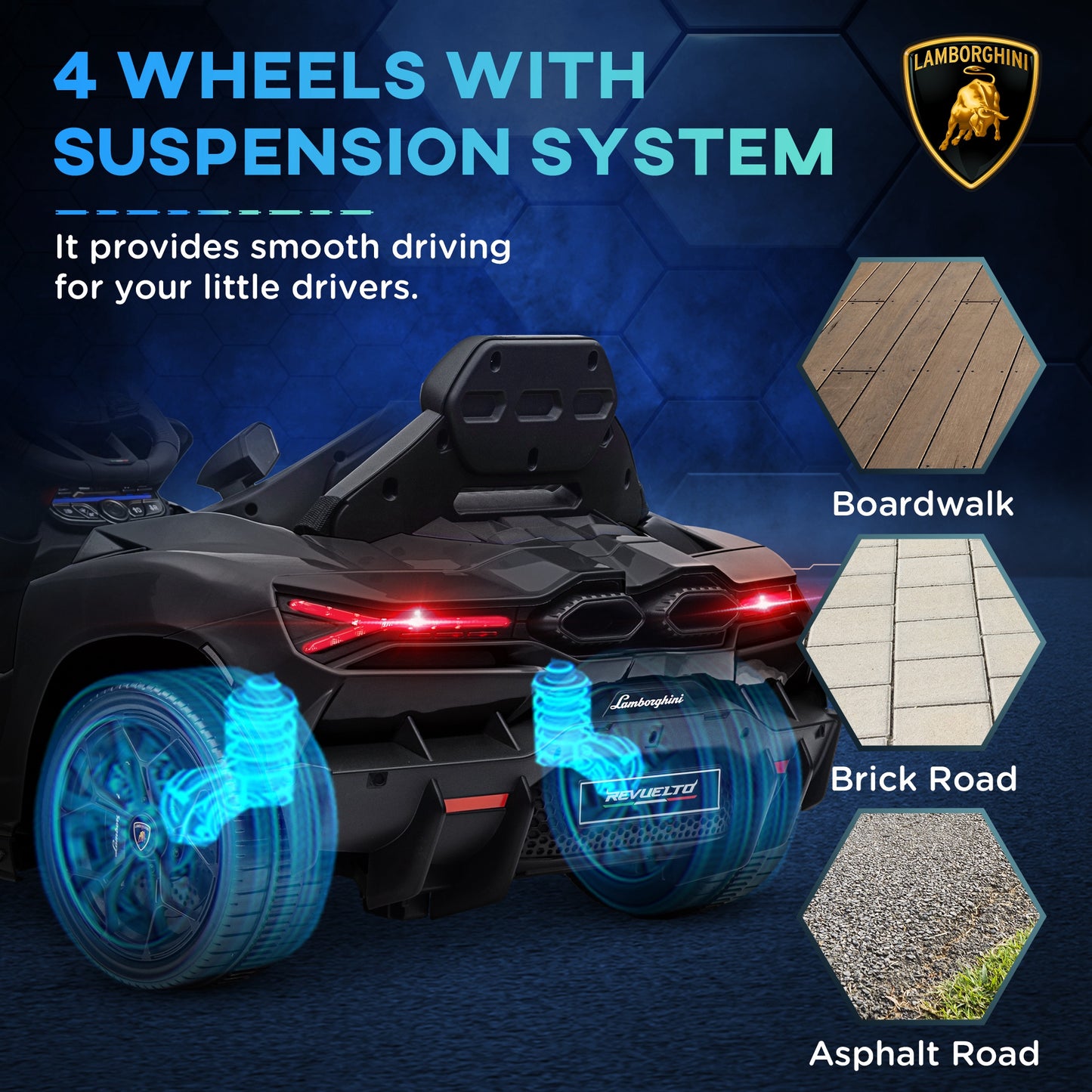 Lamborghini Revuelto Licensed 12V Ride on Car w/ Butterfly Doors