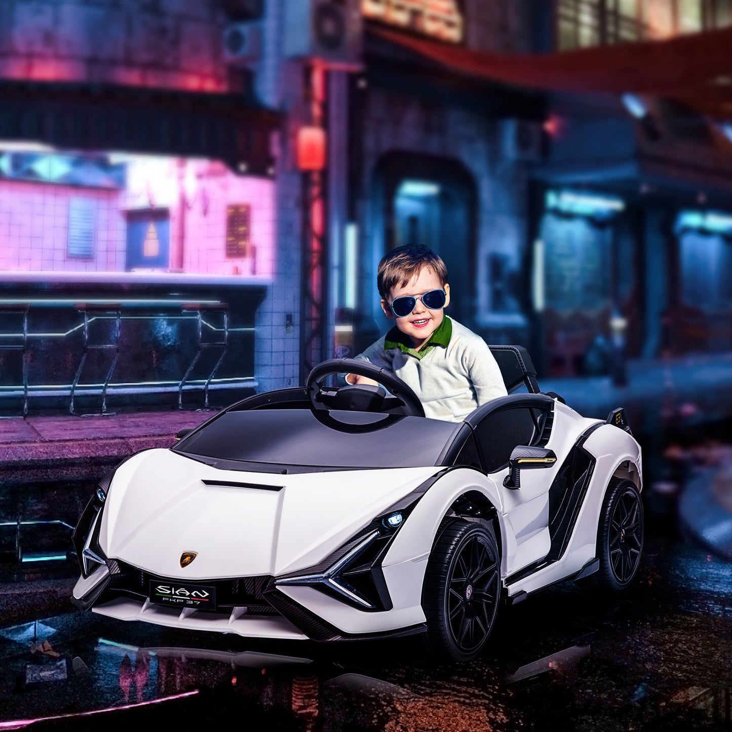 Lamborghini Sian Licensed 12V Electric Car for Kids 2 Motors Toy Car