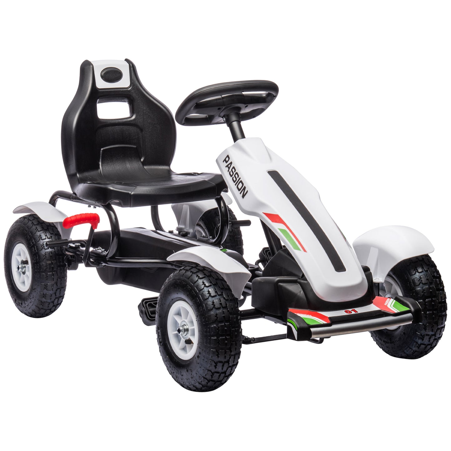 Pedal Go Kart, Kids Ride On Racer with Adjustable Seat