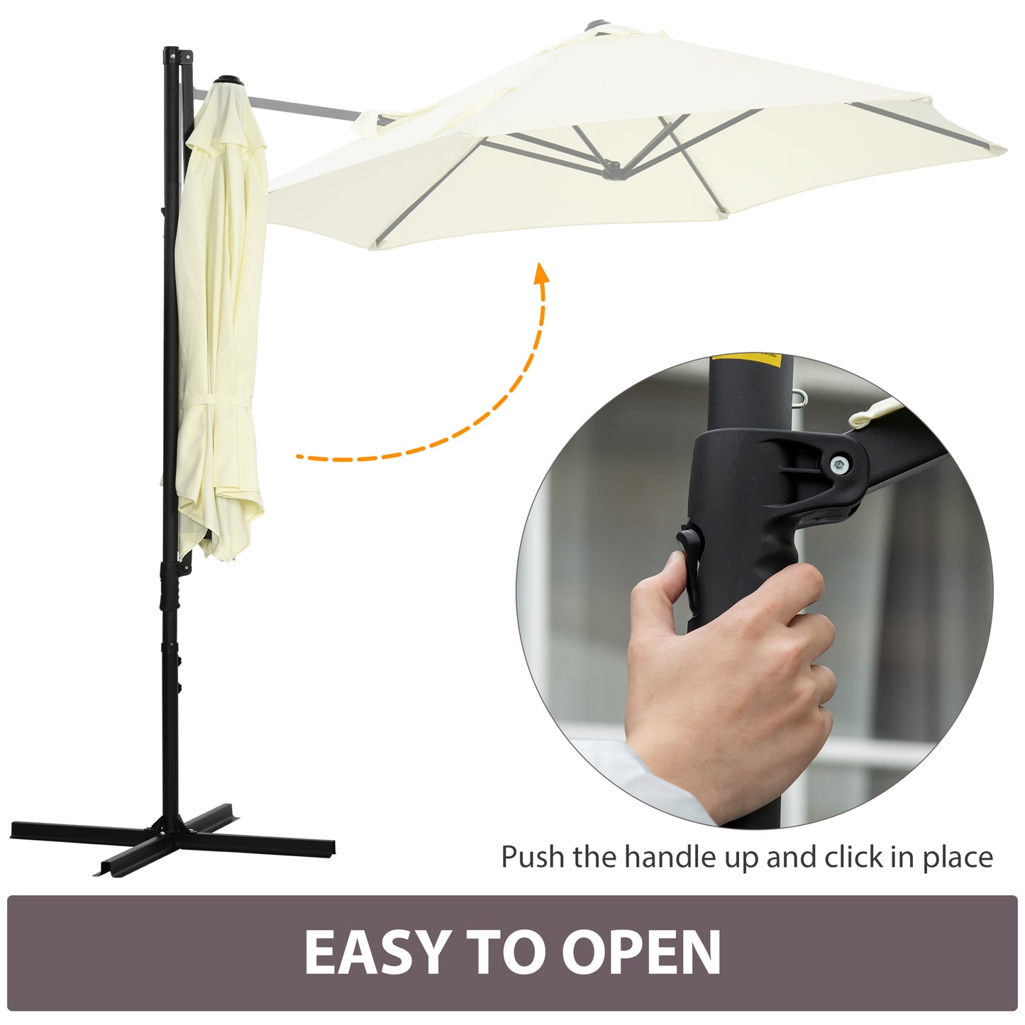 2.5M Garden Cantilever Parasol