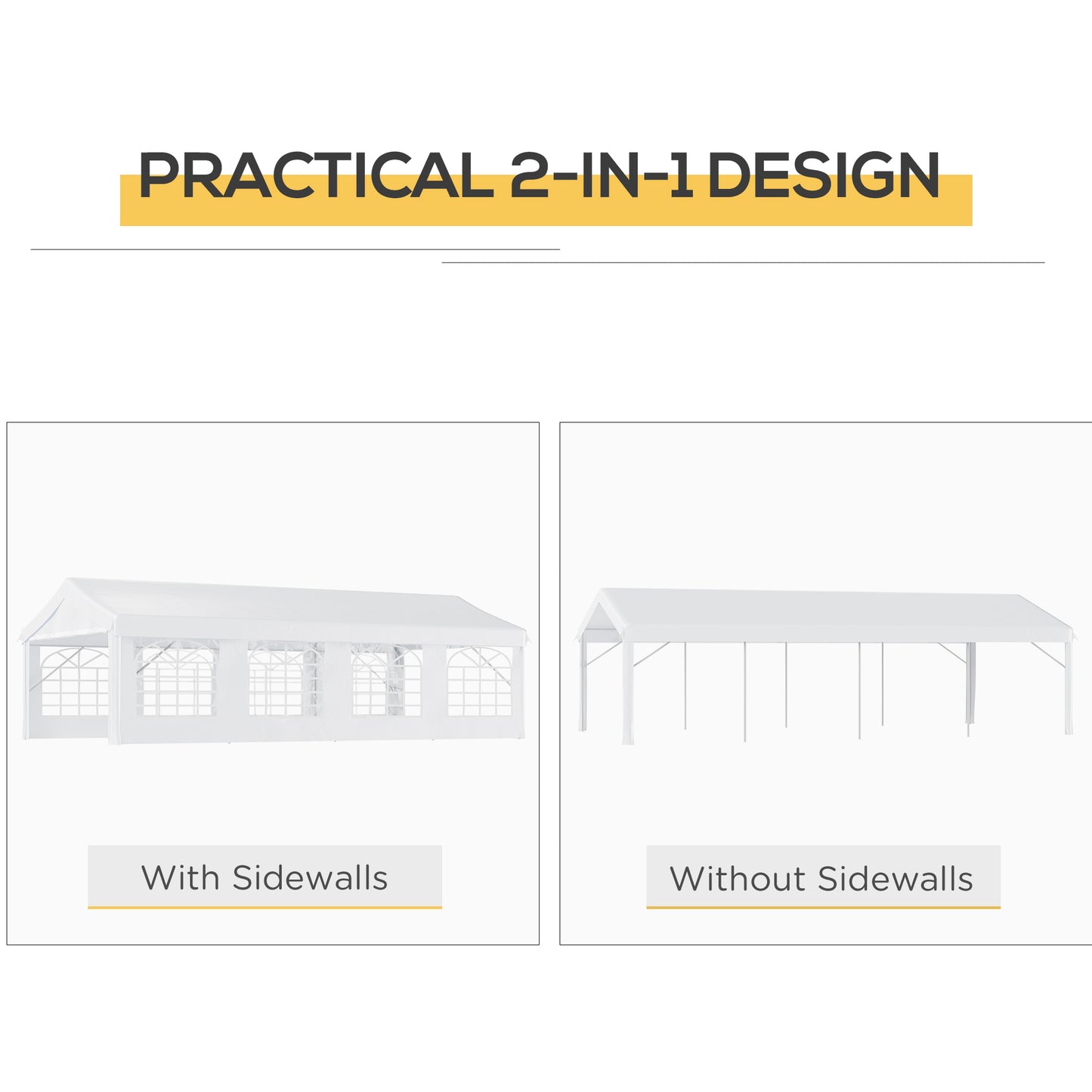 8m x 4m Garden Gazebo Marquee Wedding Shelter Level 4 Wind Protection