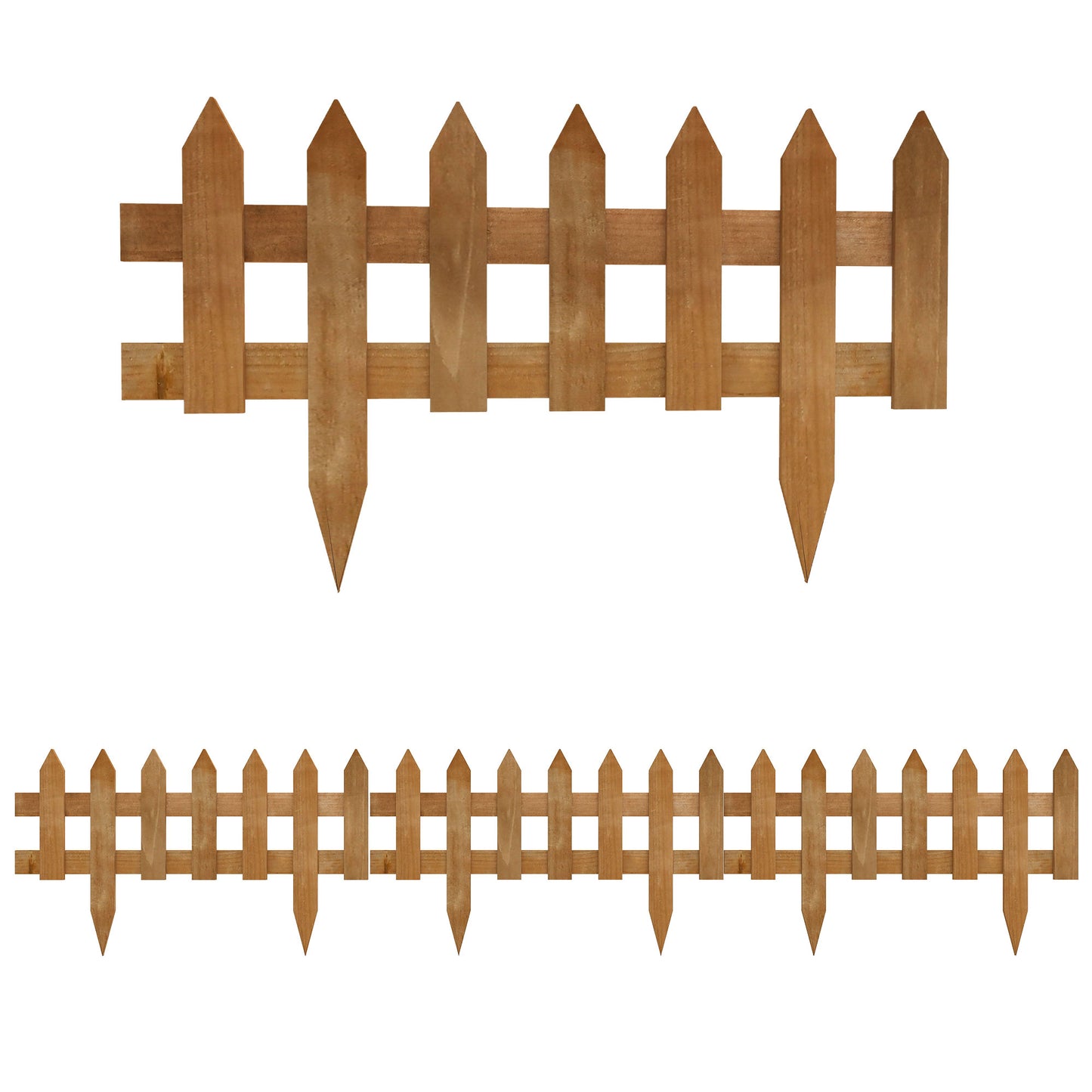 Pack of 12 Wooden Border Fences