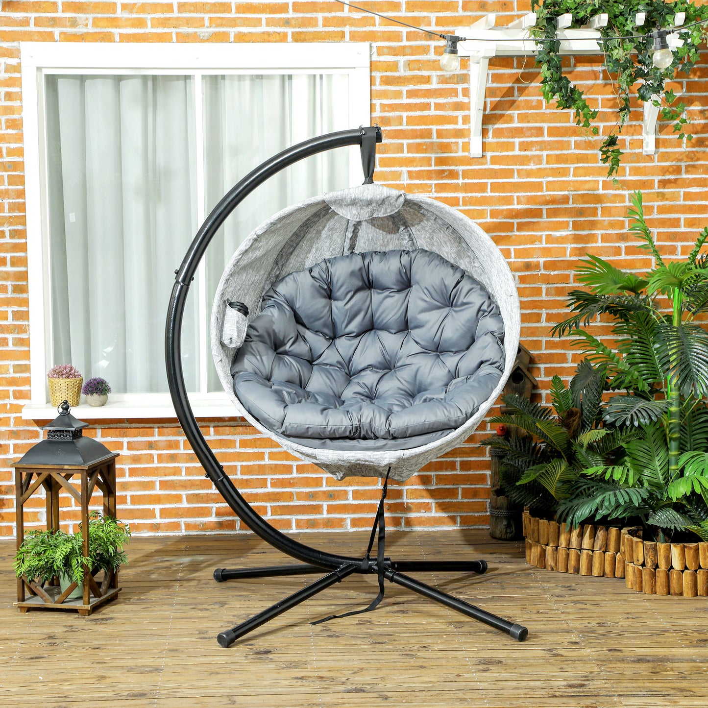 Hanging Egg Chair Outdoor Indoor Garden Swing Chair (5)
