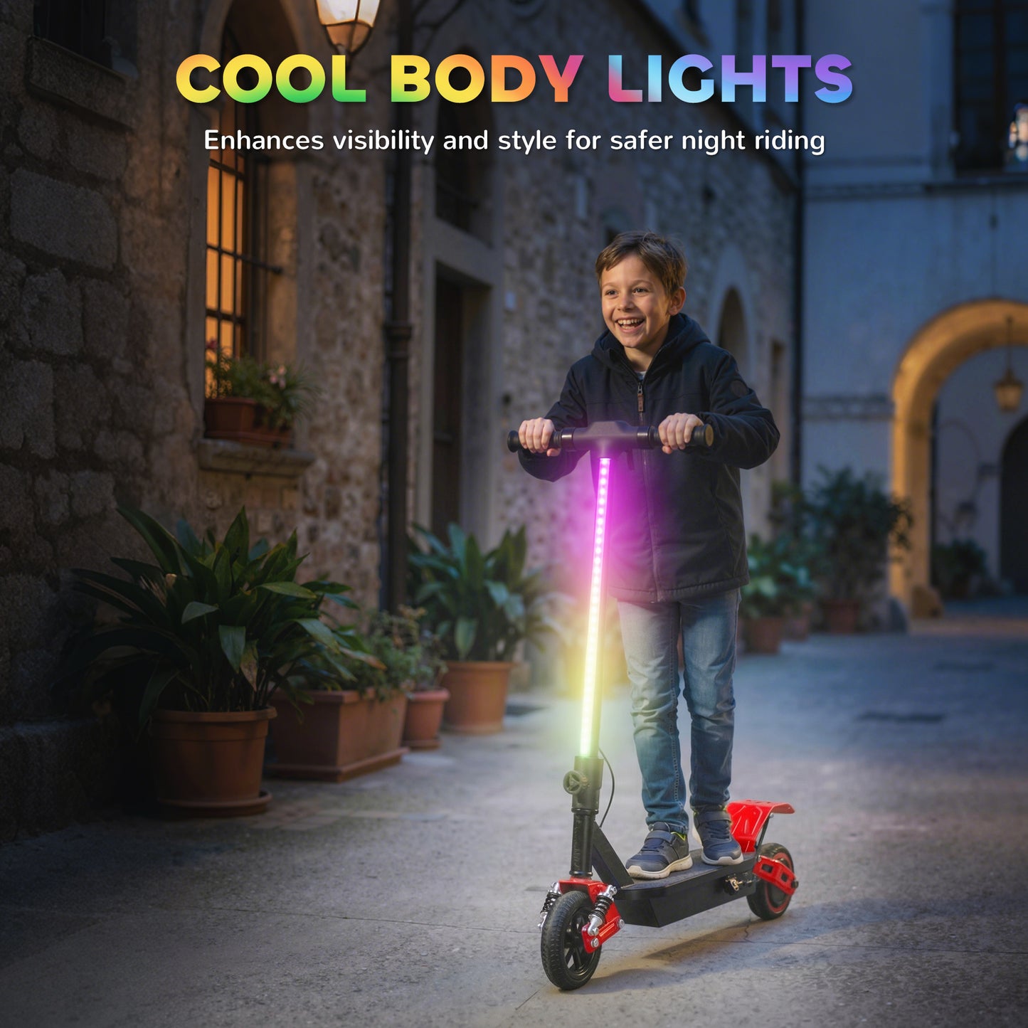 Foldable Kids Electric Scooter with LCD Display