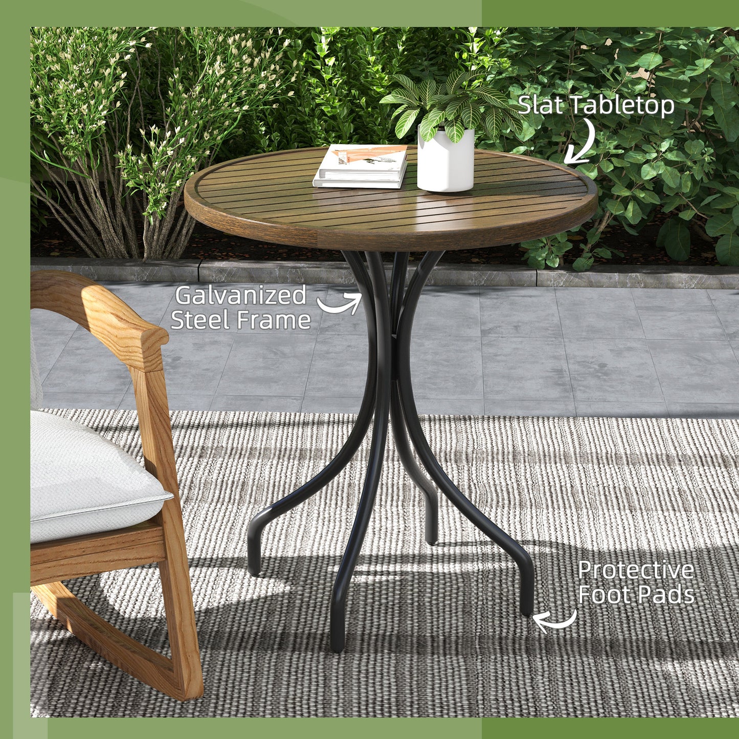 Φ66cm Galvanised Steel Garden Table