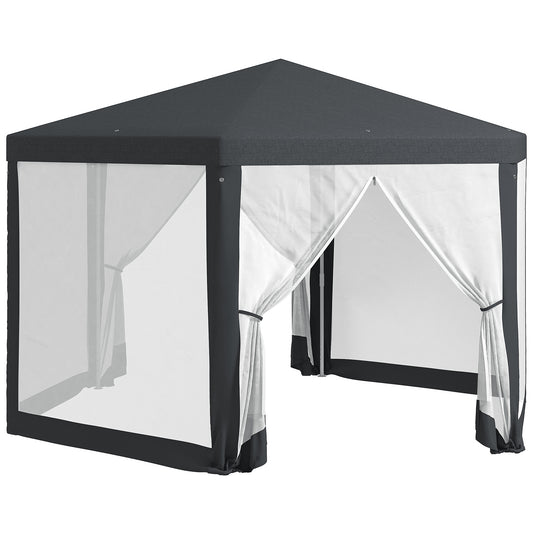 4M Hexagon Gazebo, Netting Party Tent