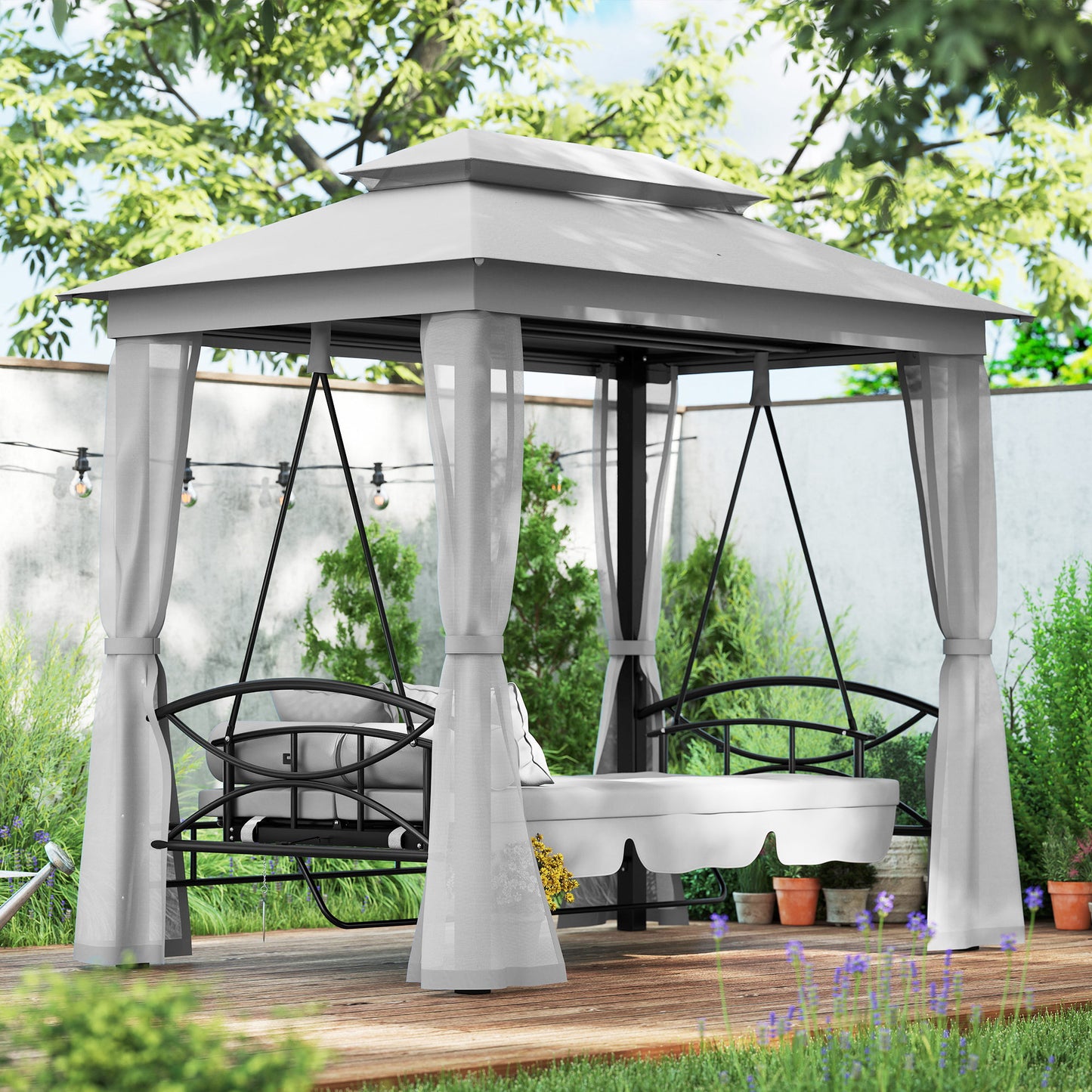 3 Seater Convertible Swing Chair