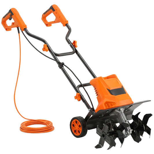 1500W Electric Garden Tiller w/Foldable Handle, 40cm Working Width