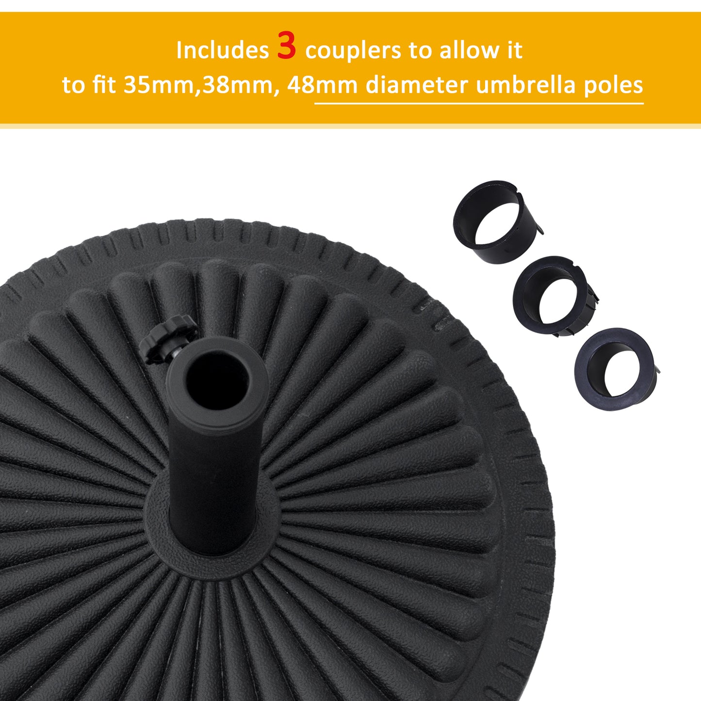 14kg Round Cement Parasol Base Umbrella Weight Stand Holder Fits