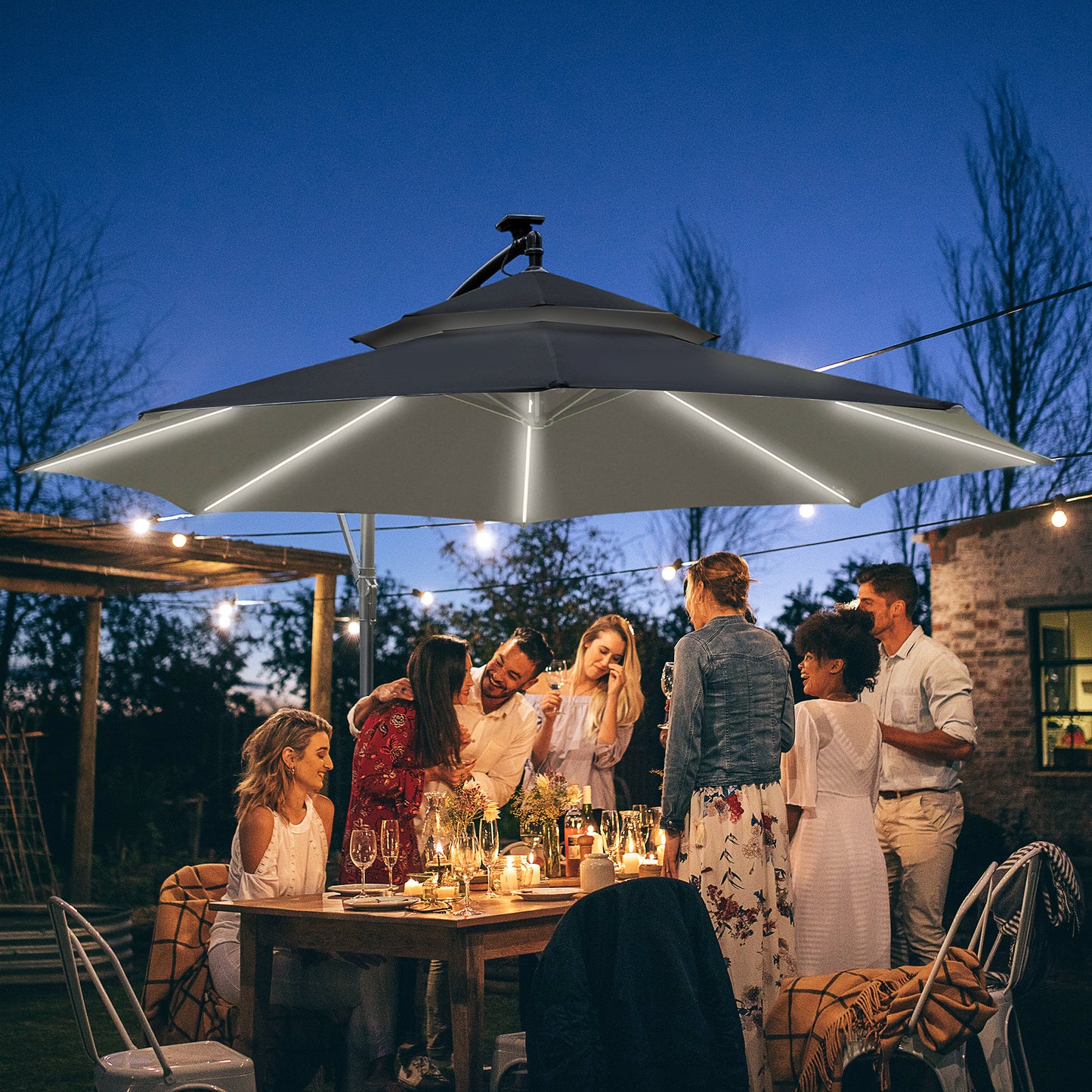 3(m) Cantilever Banana Parasol Hanging Umbrella