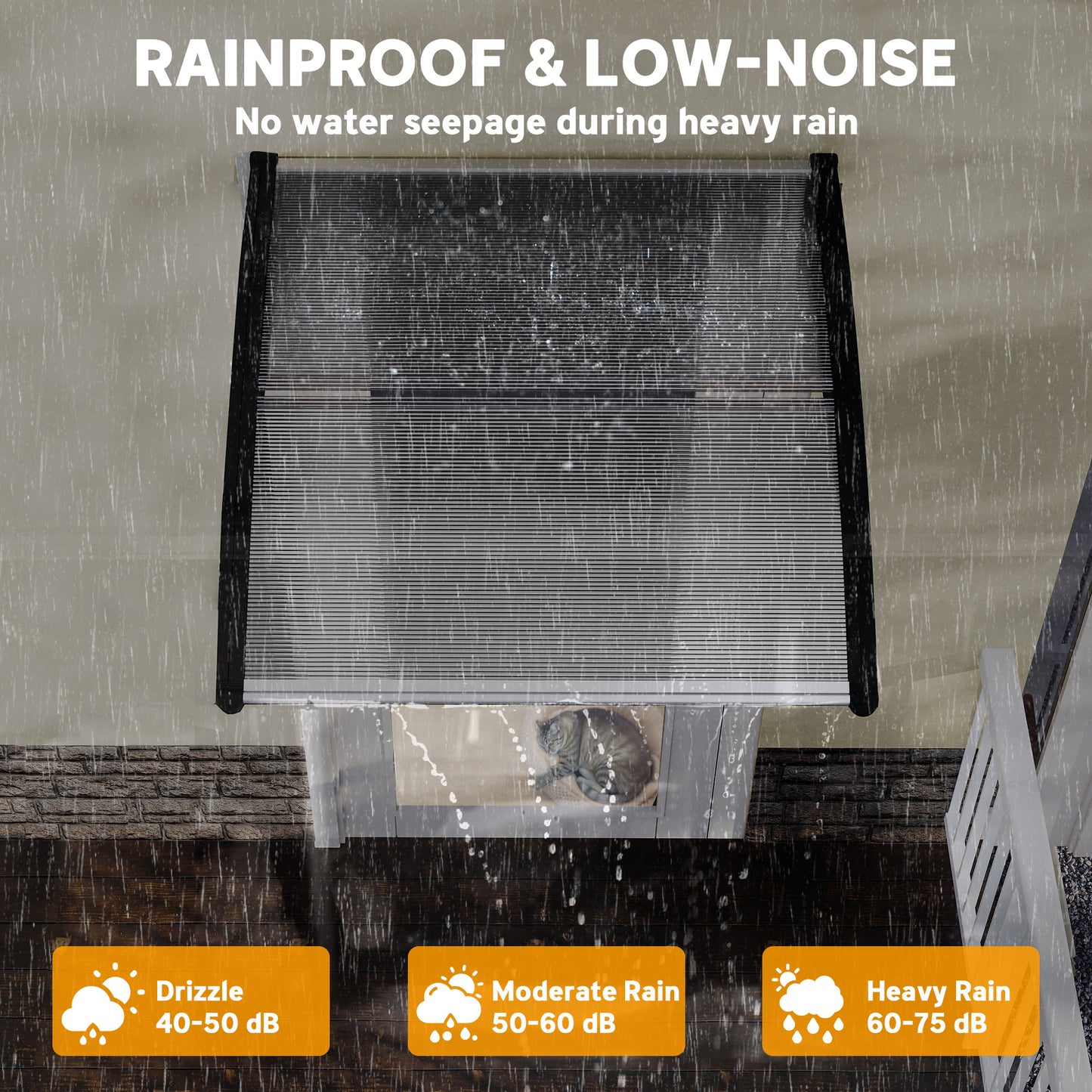 Front Door Canopy, Outdoor Awning, Rain Shelter for Window