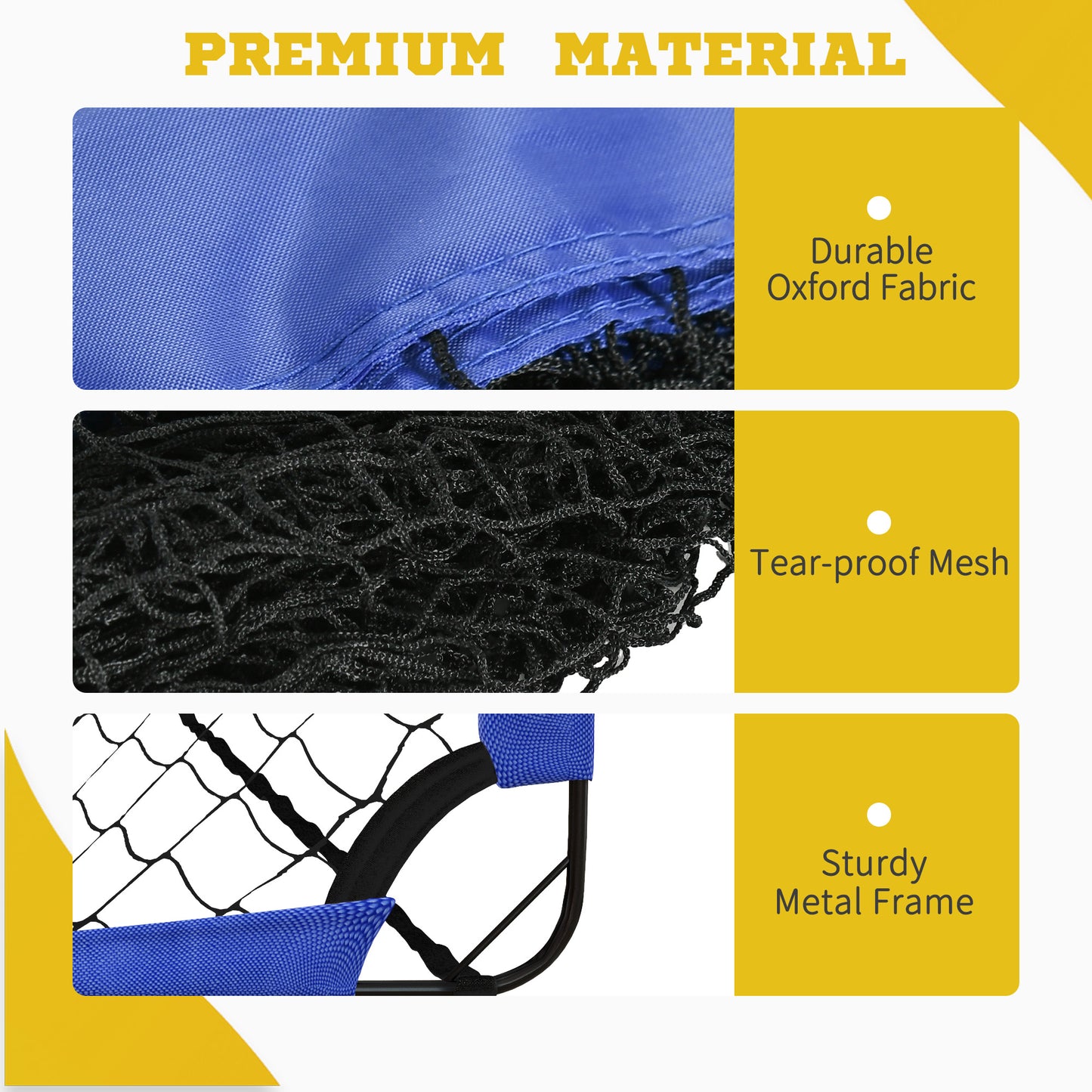 Set of 2 Football Goal Net 6 x 3 ft Foldable Outdoor Sport Training