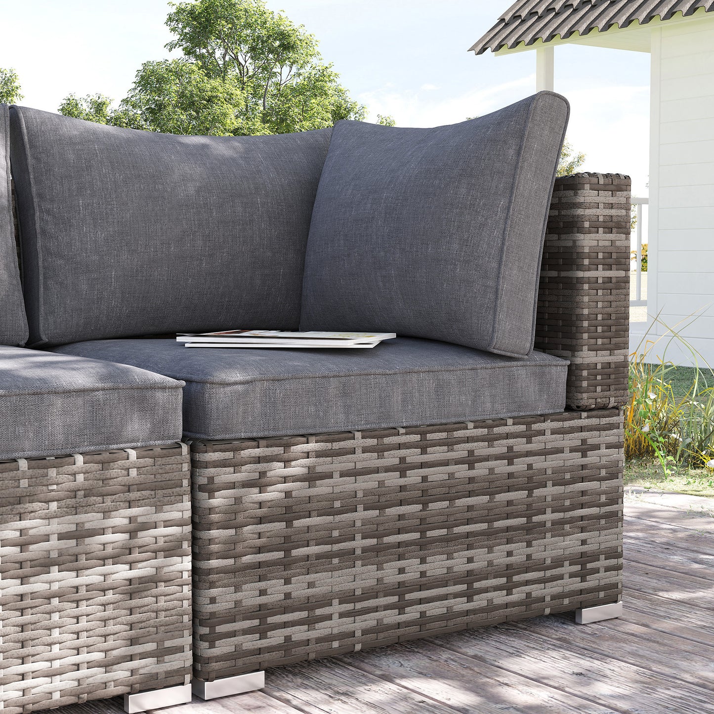 Outdoor PE Rattan Corner Sofa (1)