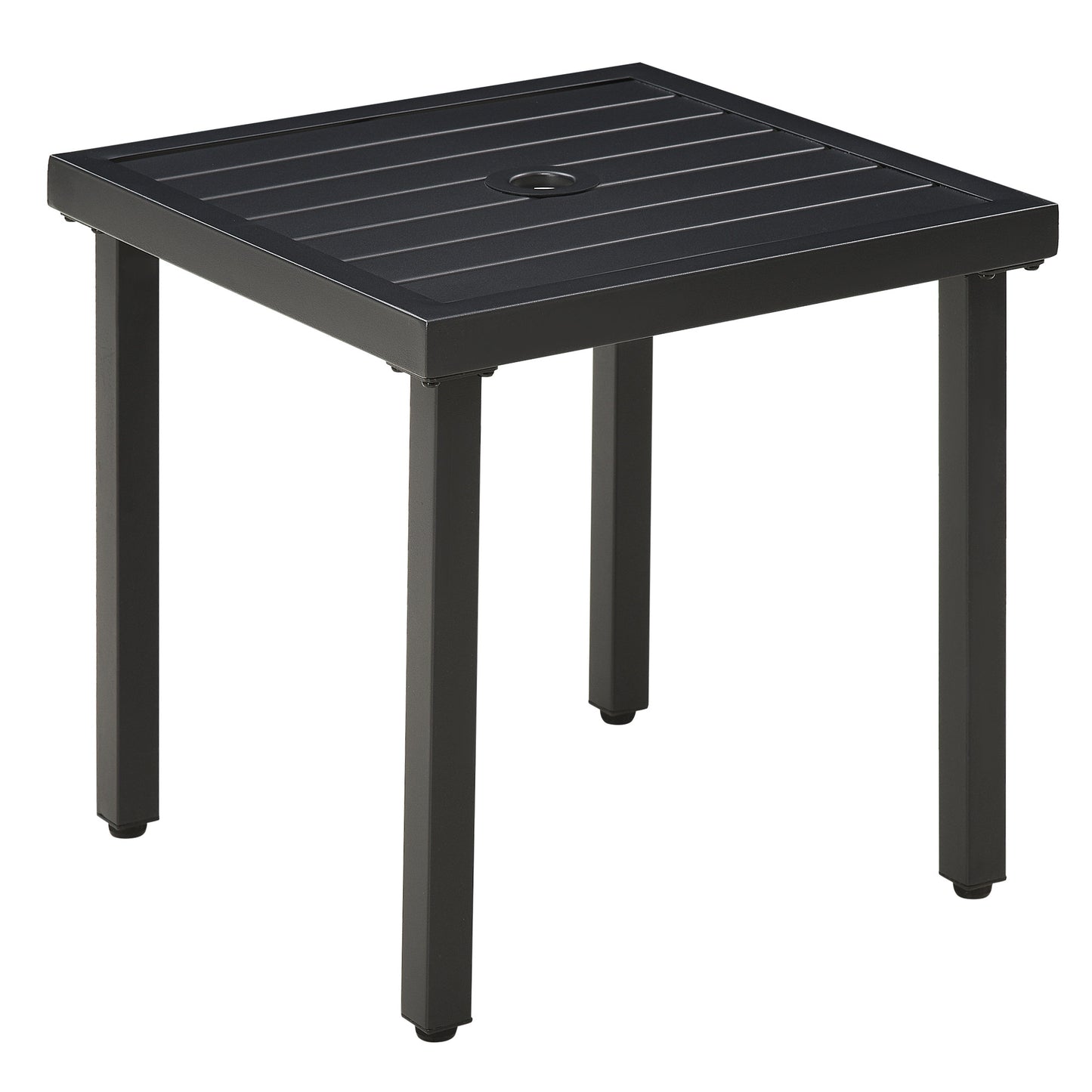 Garden Side Table End Table Patio Coffee Table with Umbrella Hole