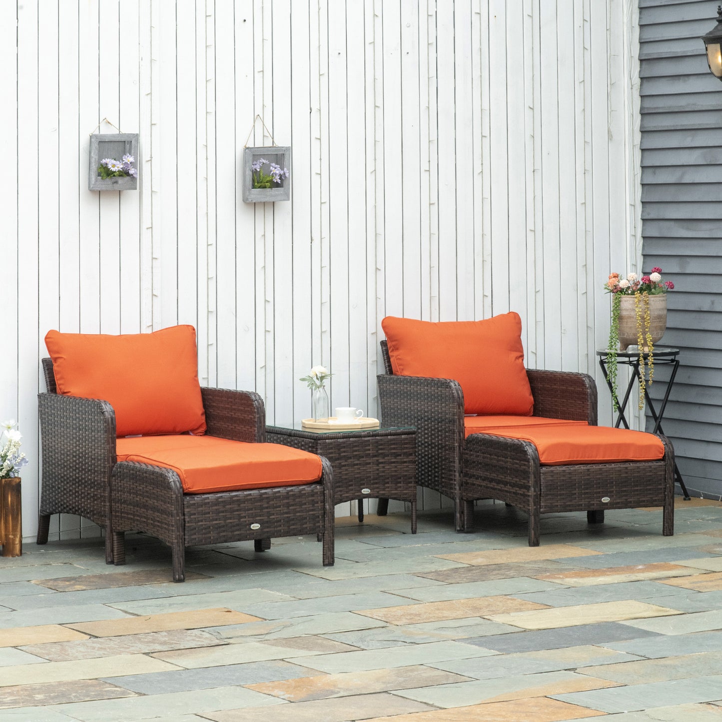 5 Pieces PE Rattan Garden Furniture Set (1)