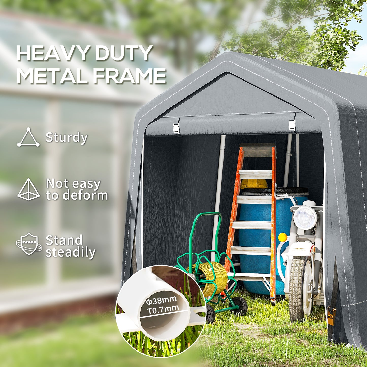 8 x 6.5 ft Outdoor Garden Storage Shed