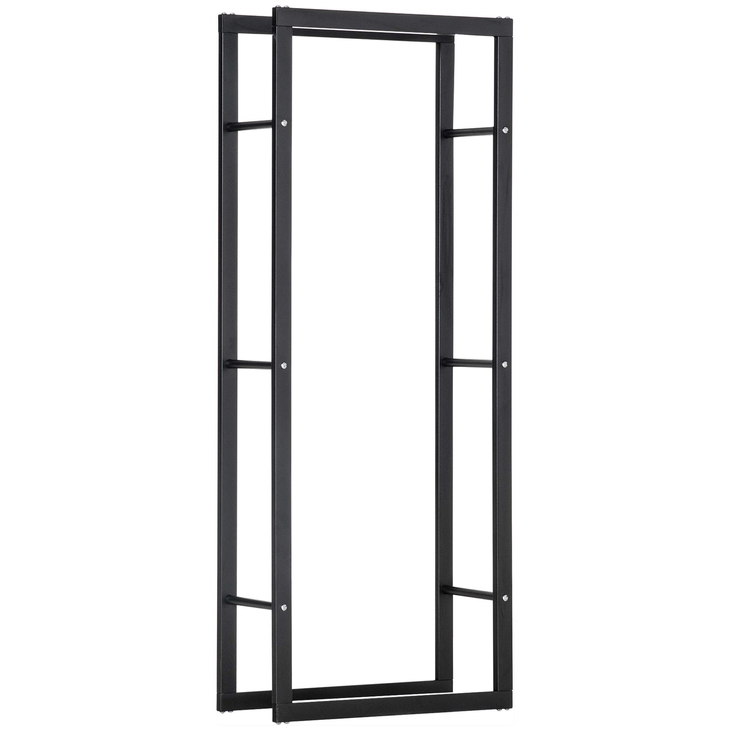 Metal Firewood Log Holder Tall Firewood Rack Indoor Outdoor