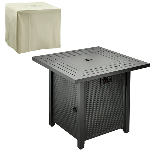 Square Propane Gas Fire Pit Table (1)
