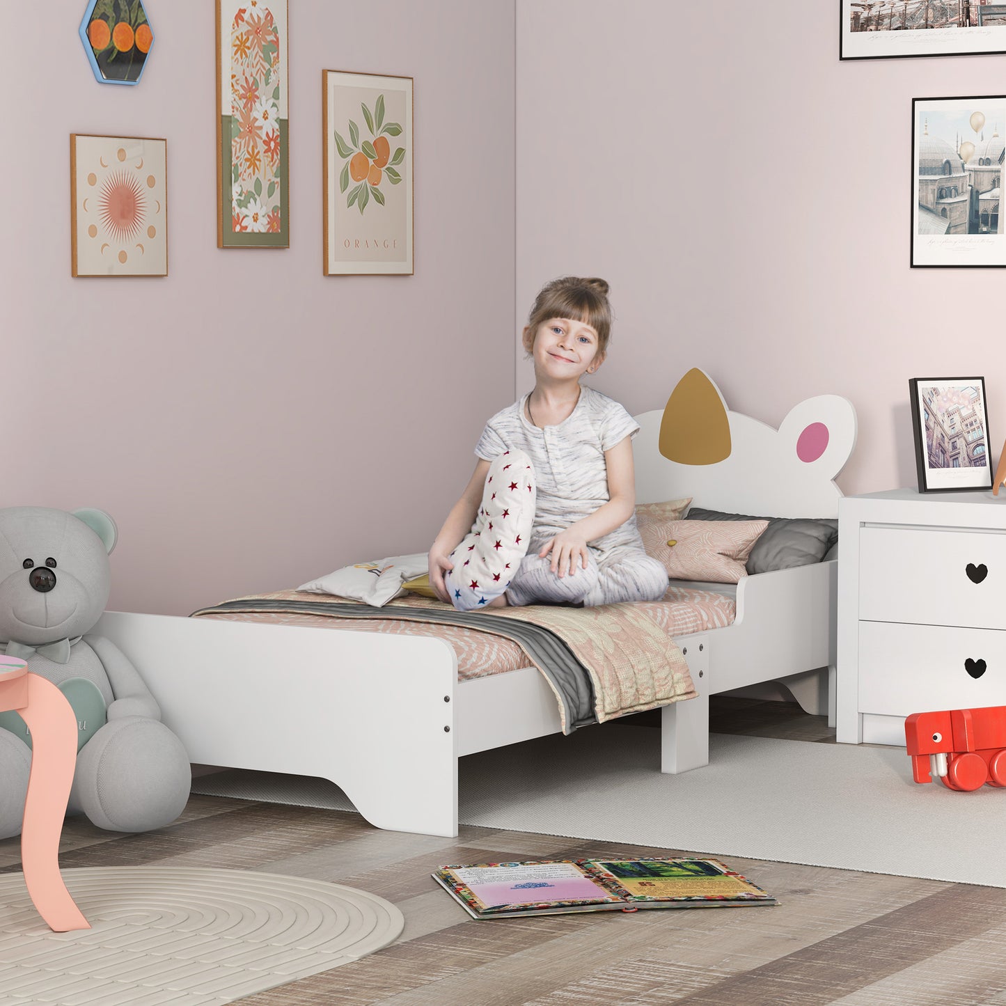 Unicorn-Designed Toddler Bed, Kids Bedroom Furniture