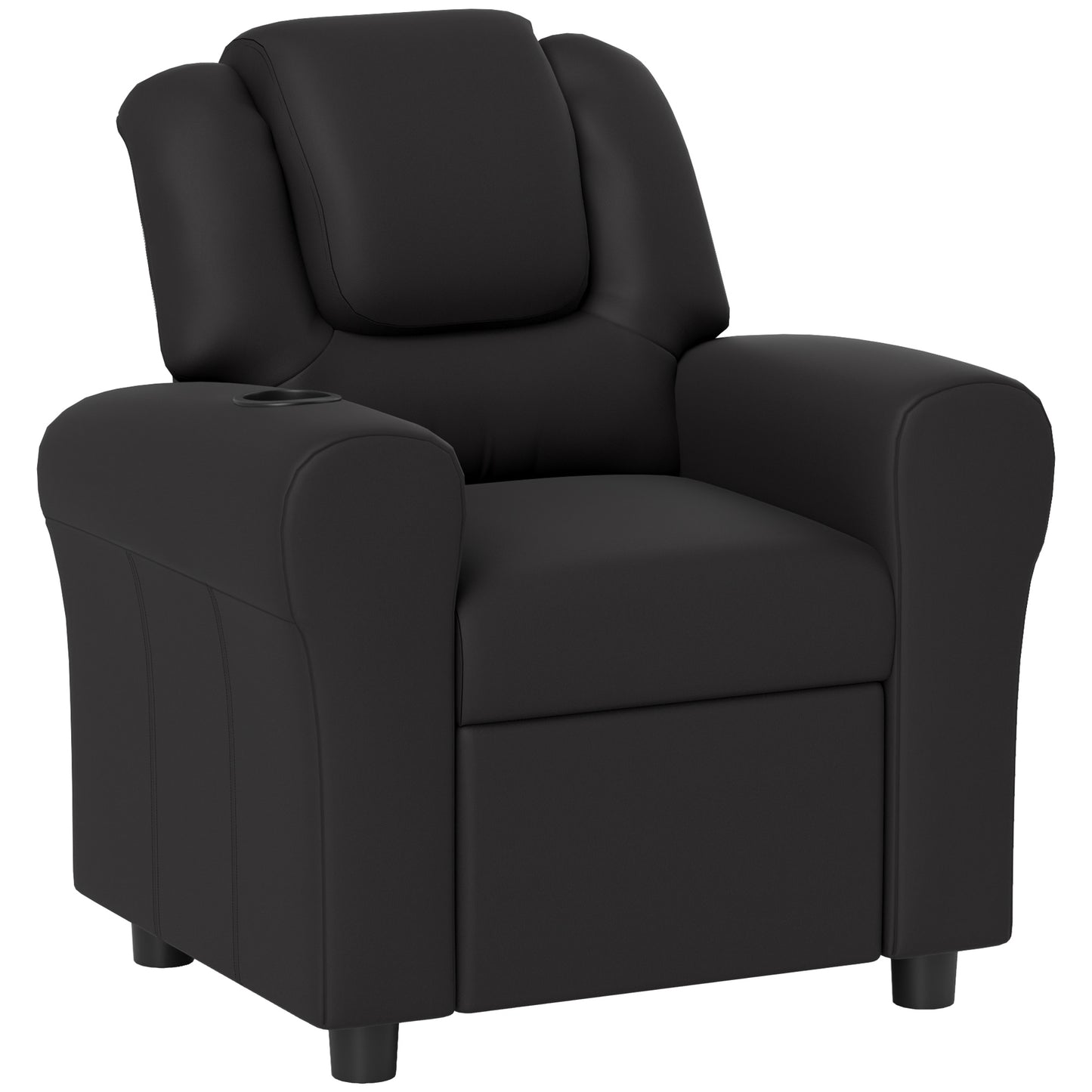 Kids Recliner Chair, PU Leather with Adjustable Backrest, Footrest