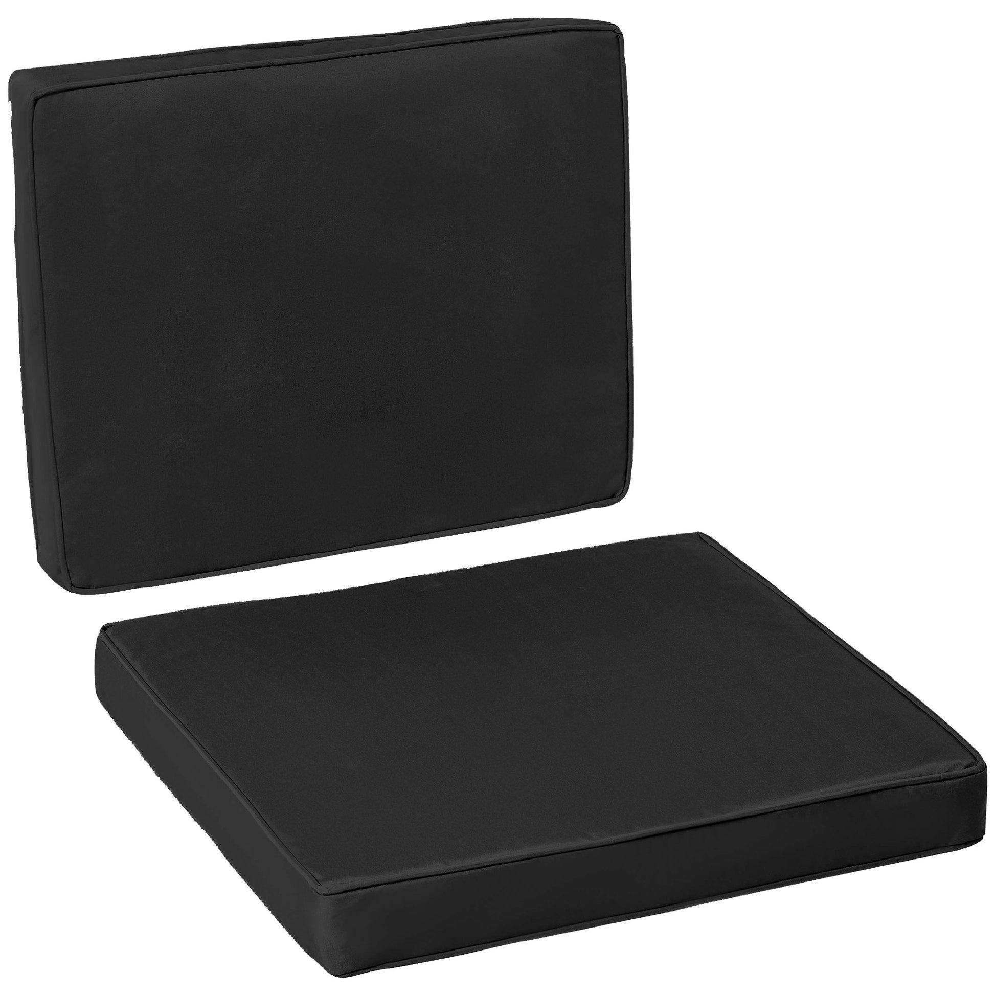 2 Piece Garden Chair Cushions with 1 Seat Cushion 1 Back Pad