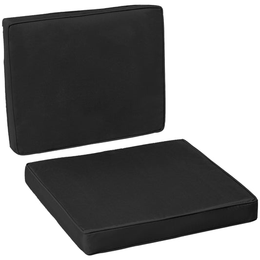 2 Piece Garden Chair Cushions with 1 Seat Cushion 1 Back Pad