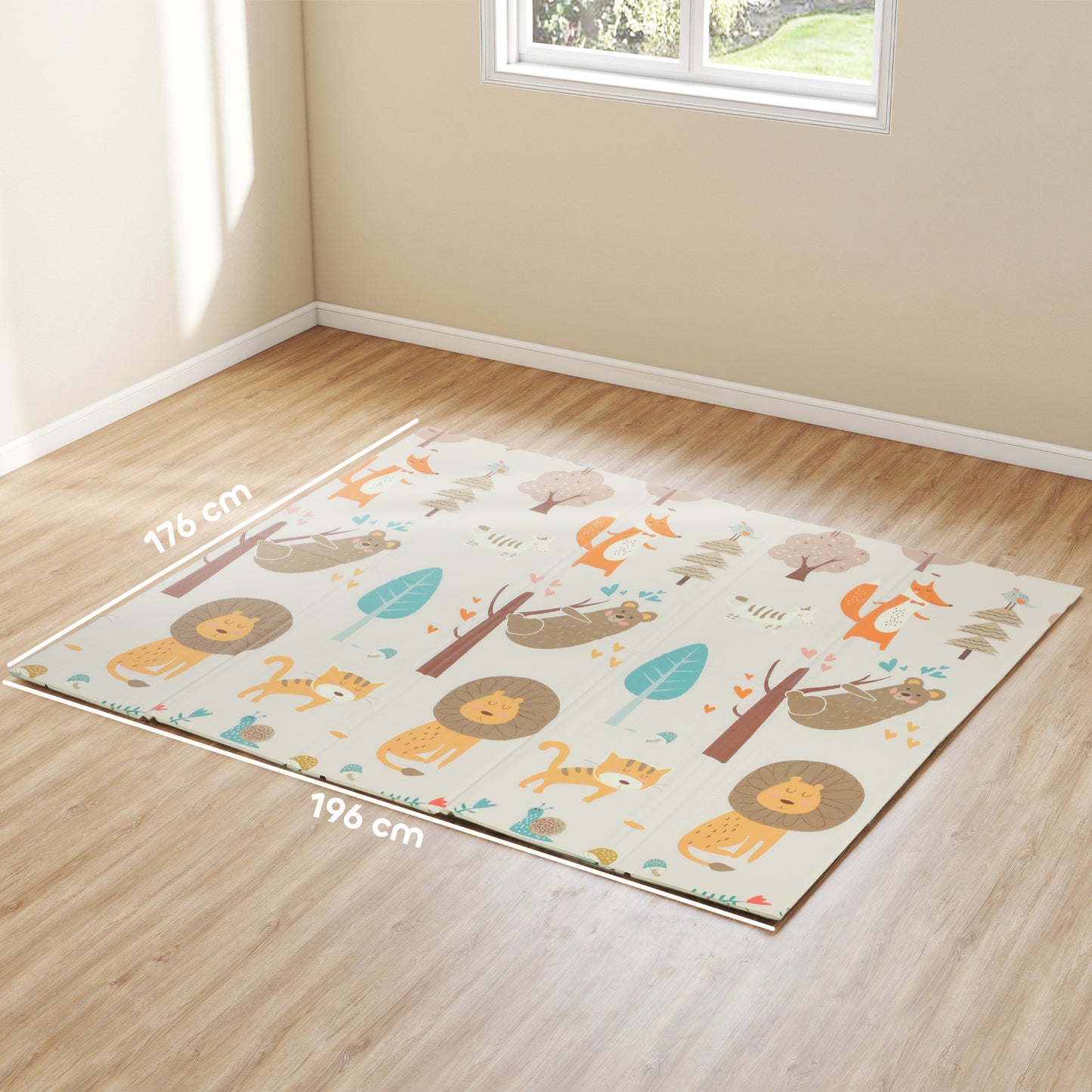 Baby Play Mat, Double Sideded Foldable Kids Crawling Mat