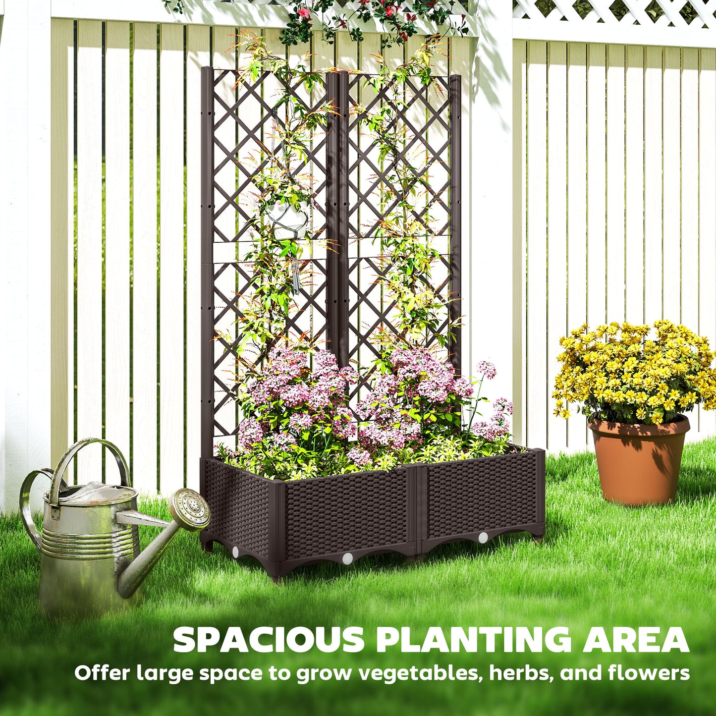 Raised Garden Bed with Trellis (2)
