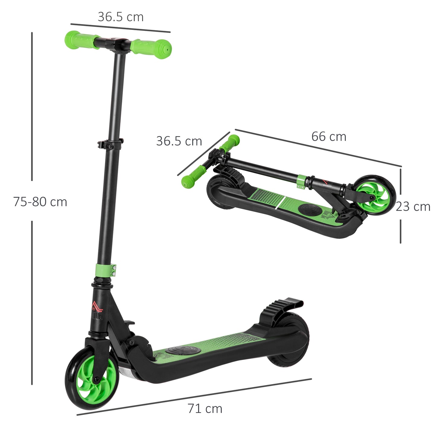 Folding Electric Scooter with Brake, for Ages 6+ Years