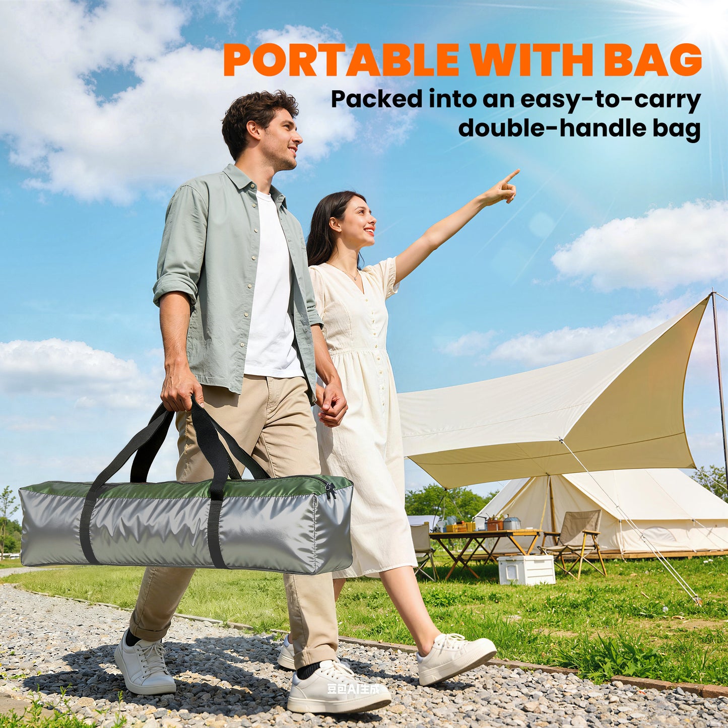Double Layer Instant Pop Up Tent with Rainfly