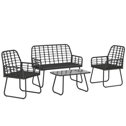 4 Piece Rattan Garden Furniture Set (2)