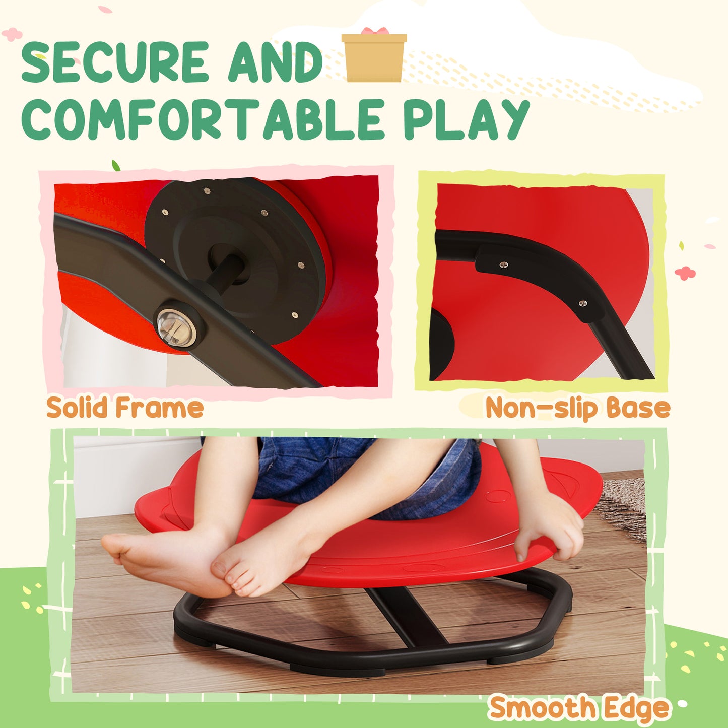 Planet-Shaped-kids Swivel Chair, Sensory Spinning Chair for Balance