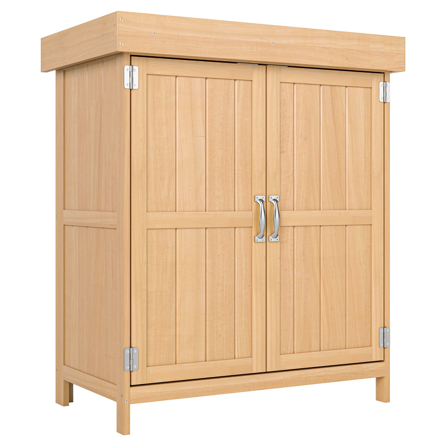 Small Shed, Wooden Garden Shed with Openable Hinged Roof