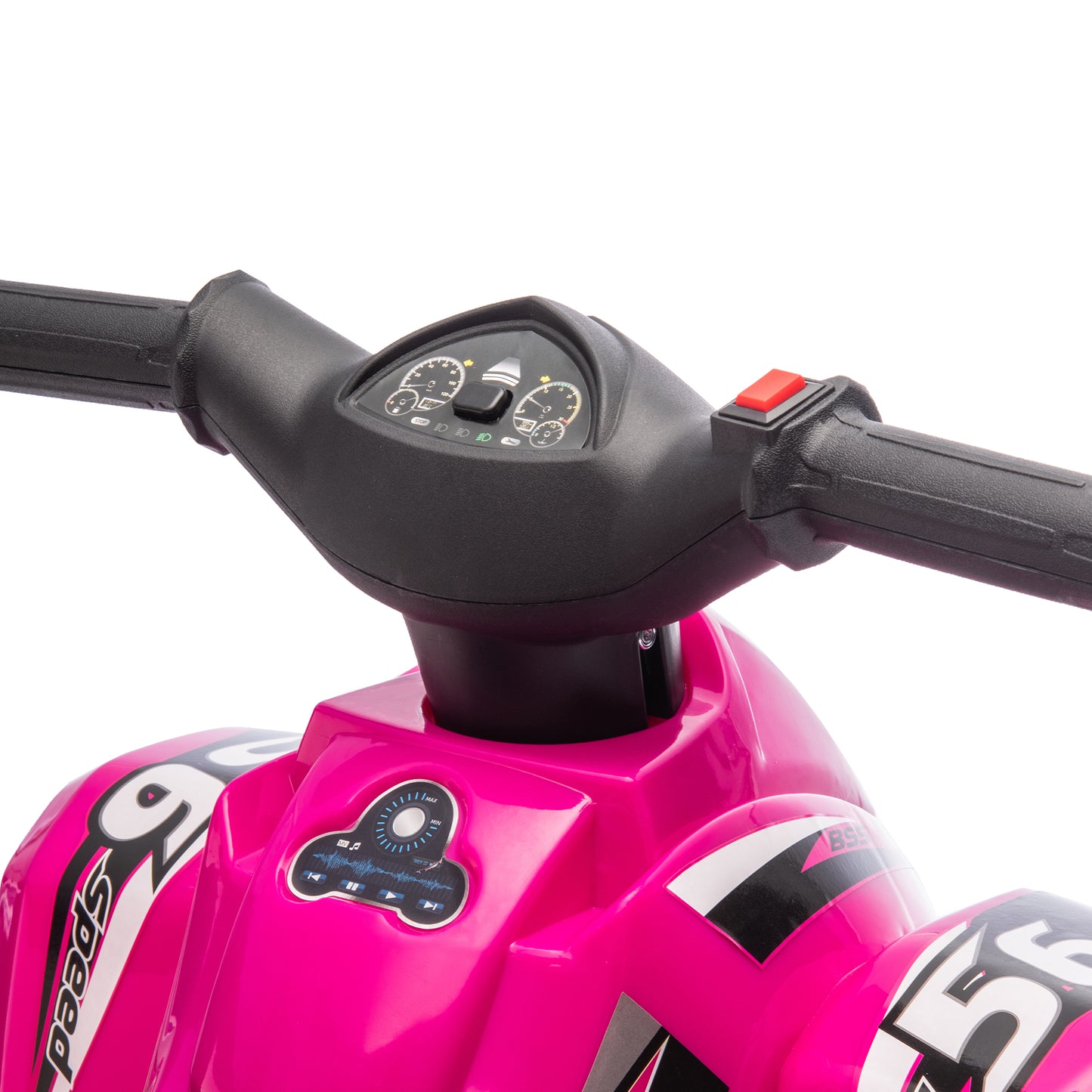 6V Kids Electric Quad Bike w/ Music, Forward Function, for 2-6 Years