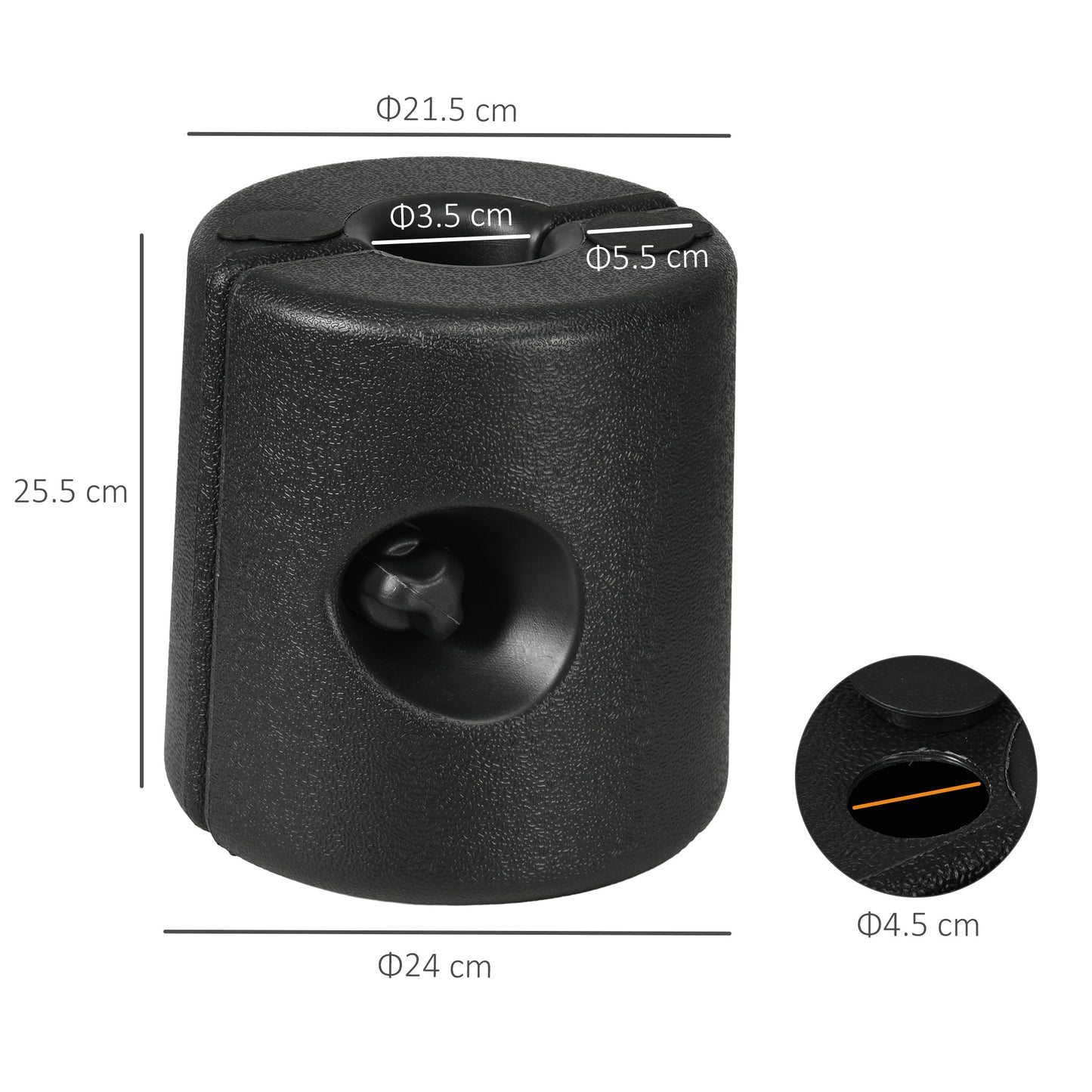 HDPE Tent Weights Set of 4, Canopy Weights, Fill with Water or Sand