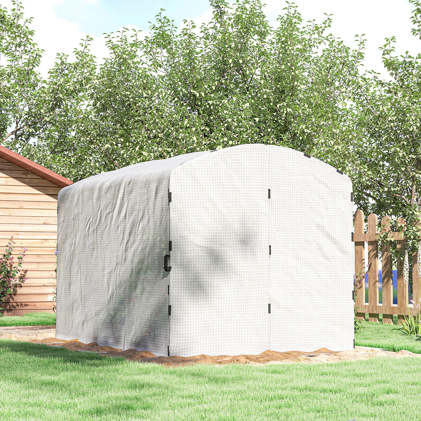 Polytunnel Greenhouse Walk-in Grow House with UV-resistant PE Cover
