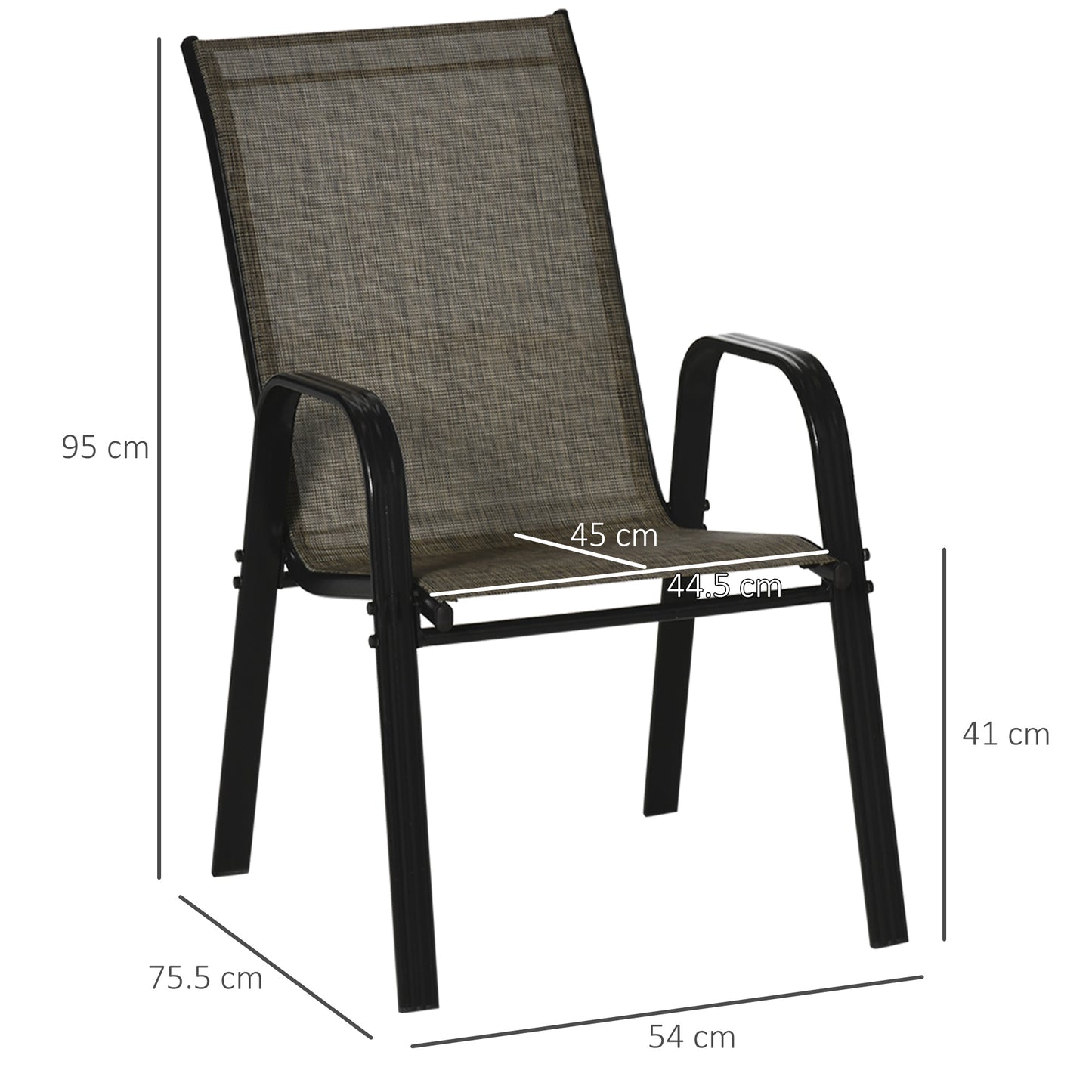 Set of Four Stackable Mesh Seat Chairs (1)