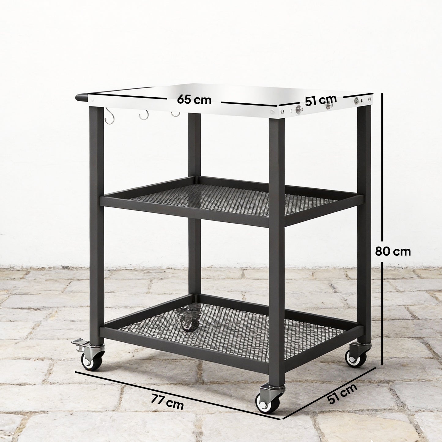 Outdoor Grill Cart with Stainless Steel Tabletop (1)