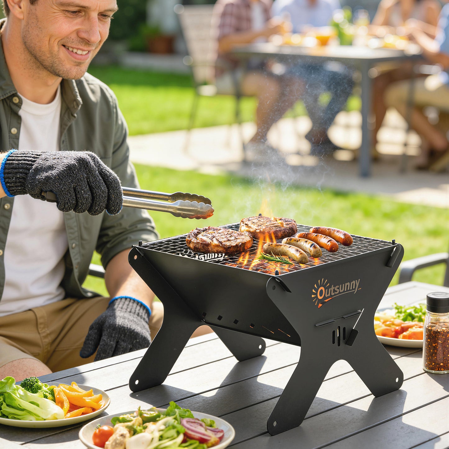 2-In-1 Portable BBQ Grill and Camping Fire Pit