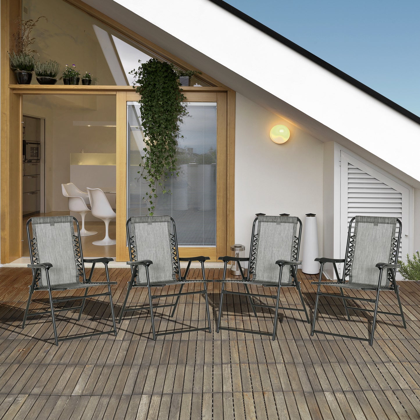 Pieces Patio Folding Chair Set
