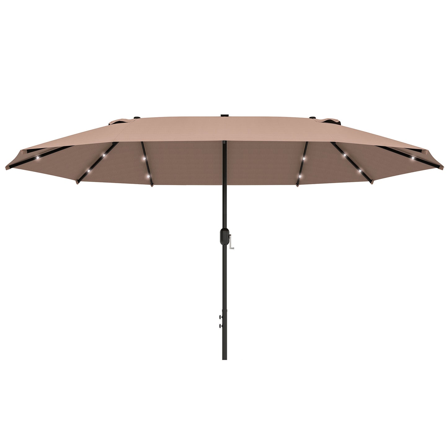 Garden Parasol 4.4m Double-Sided Sun Umbrella Patio Parasol LED